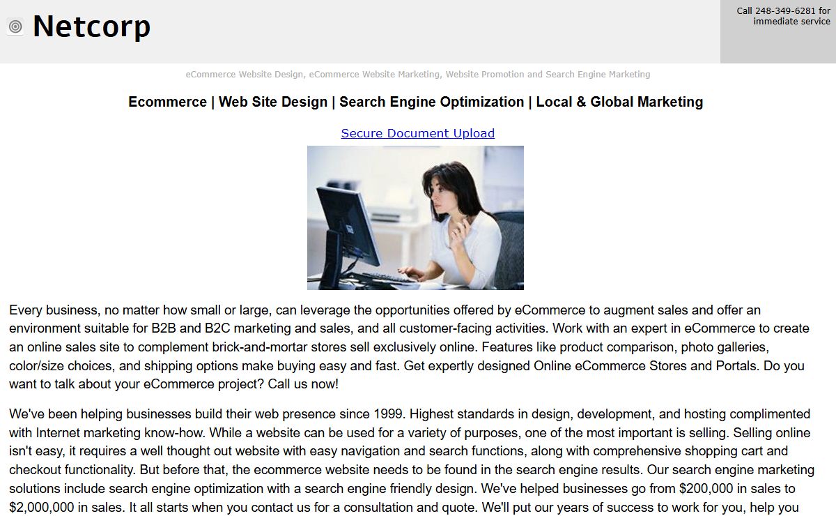 eCommerce - Michigan Web Design, Search Engine Optimization, Shopping Cart, Hosting.