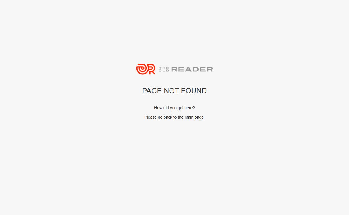 Page Not Found (404) — The Old Reader