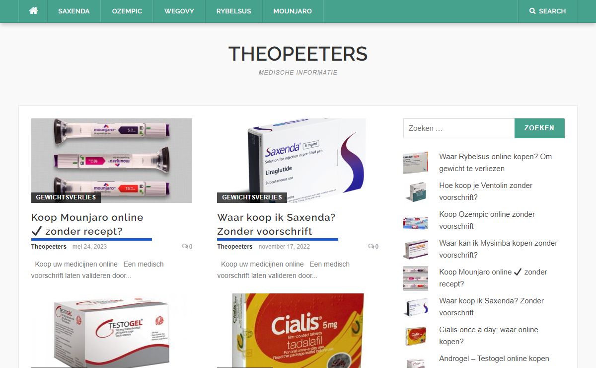 Theopeeters - Medische informatie