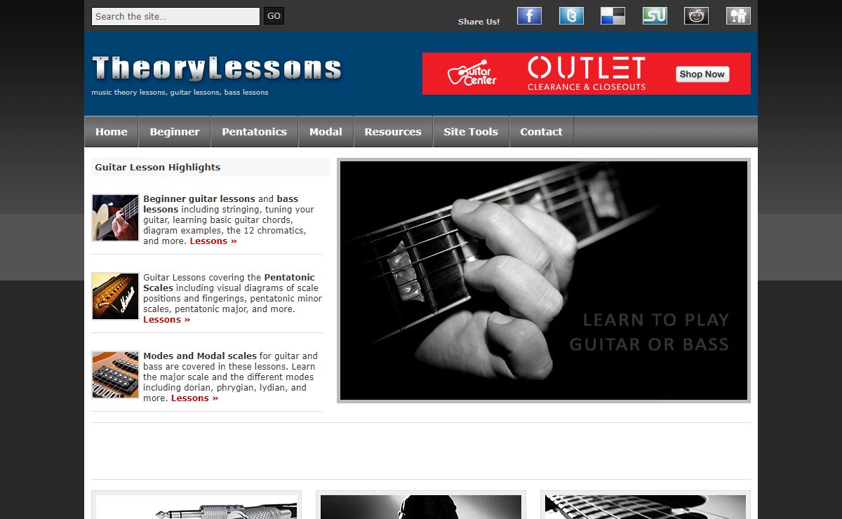 Guitar Lessons, Music Theory, Bass Lessons, Scales, Chords