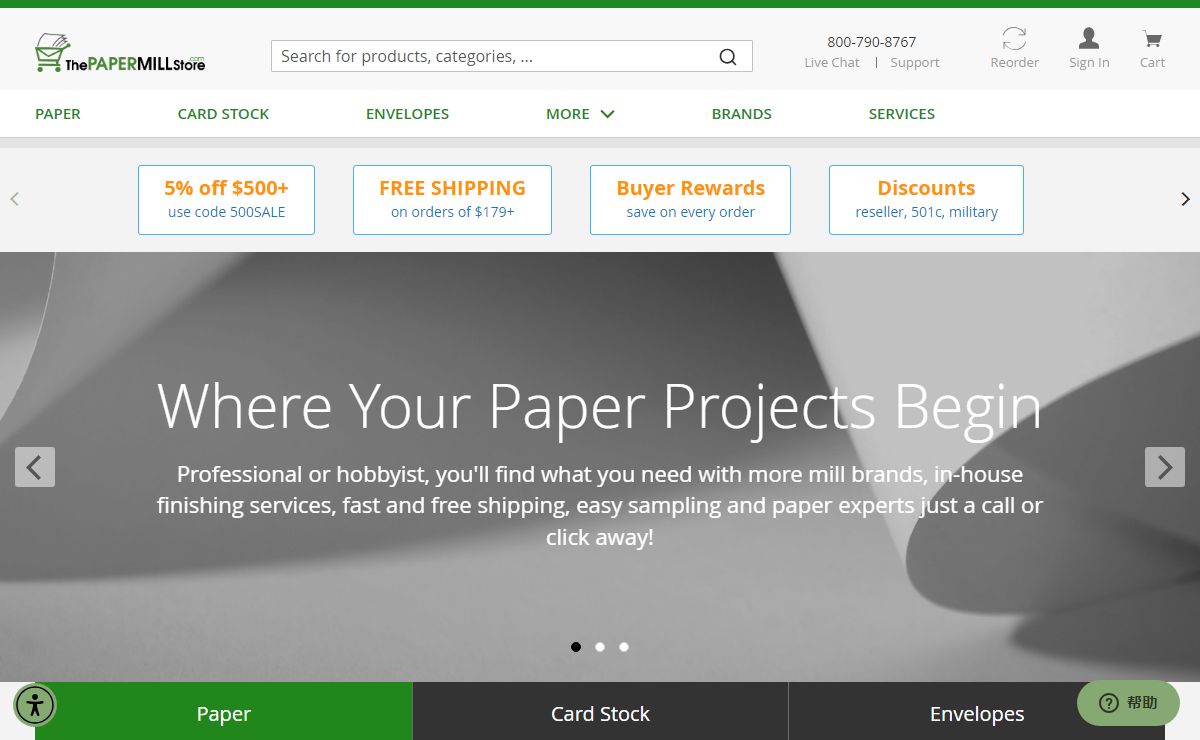 Paper, Card Stock & Envelopes at The Paper Mill Store
