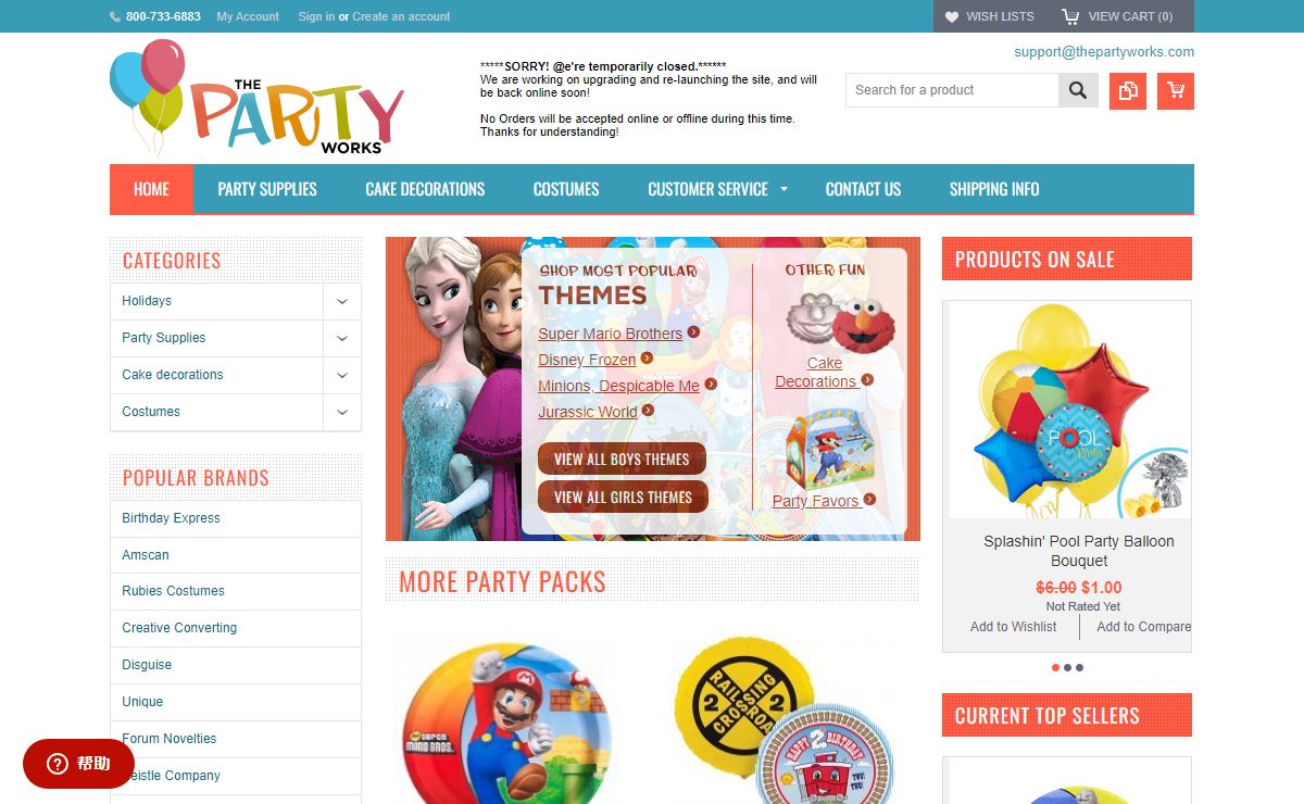 Discount Kids Party Supplies, Free Same Day Shipping at ThePartyWorks