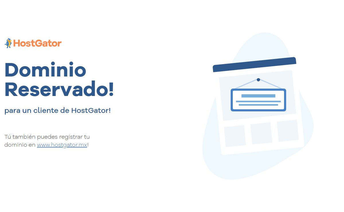 Dominio Reservado - HostGator