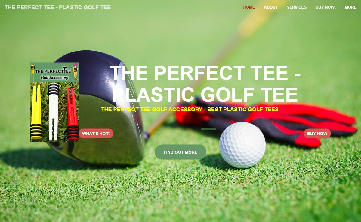Perfect Tee, golf tee, plastic golf tee