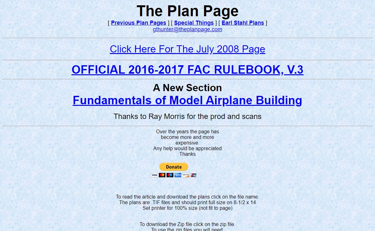 The Plan Page