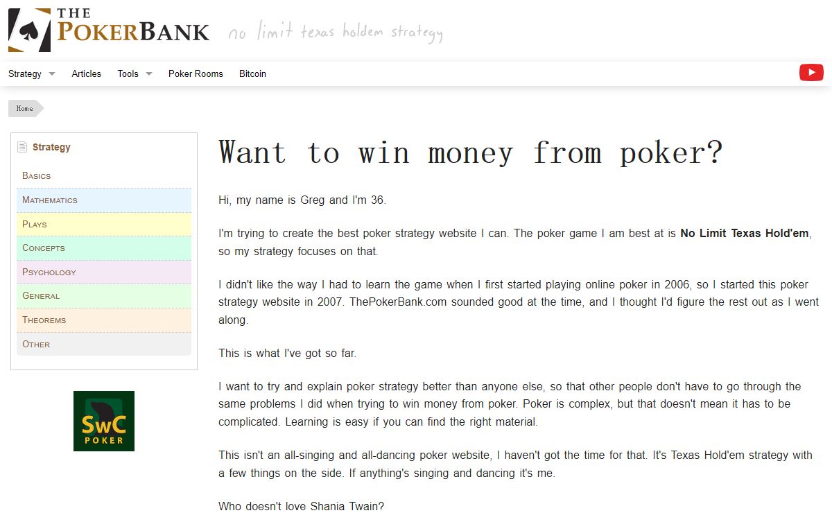 ThePokerBank.com | Texas Hold'em Strategy