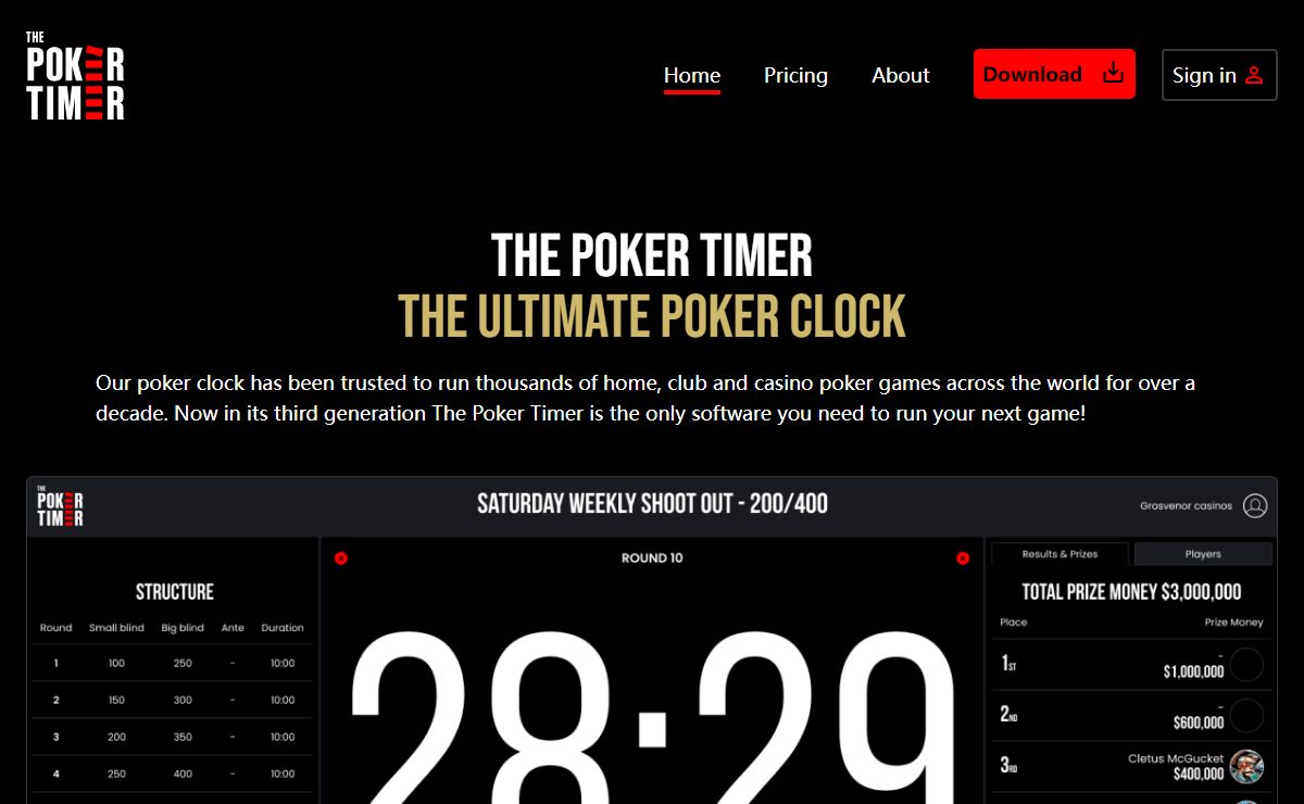 The Poker Timer | Home