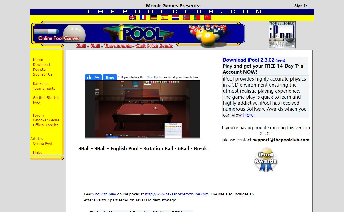 Free Online Pool Game - Download this 3D Pool & Snooker Game