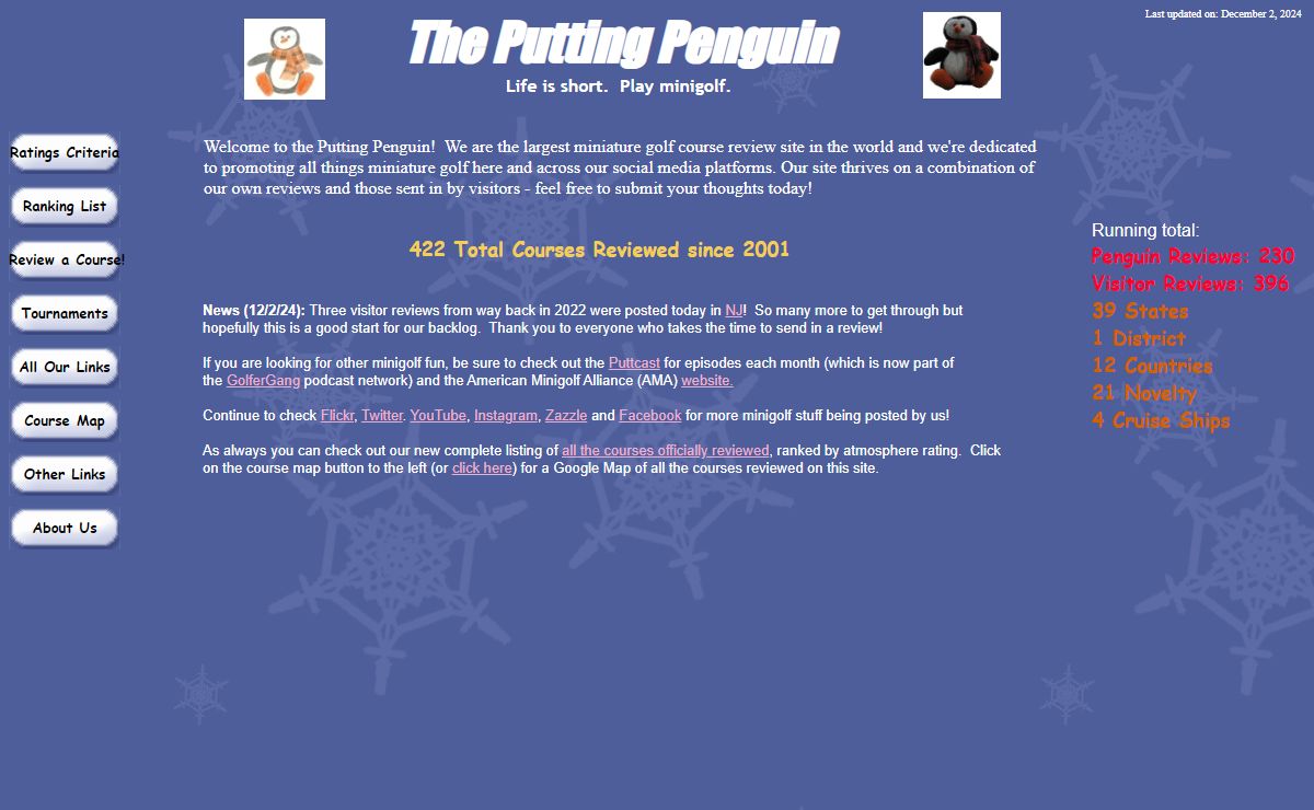 The Putting Penguin: Minigolf Reviews and More!