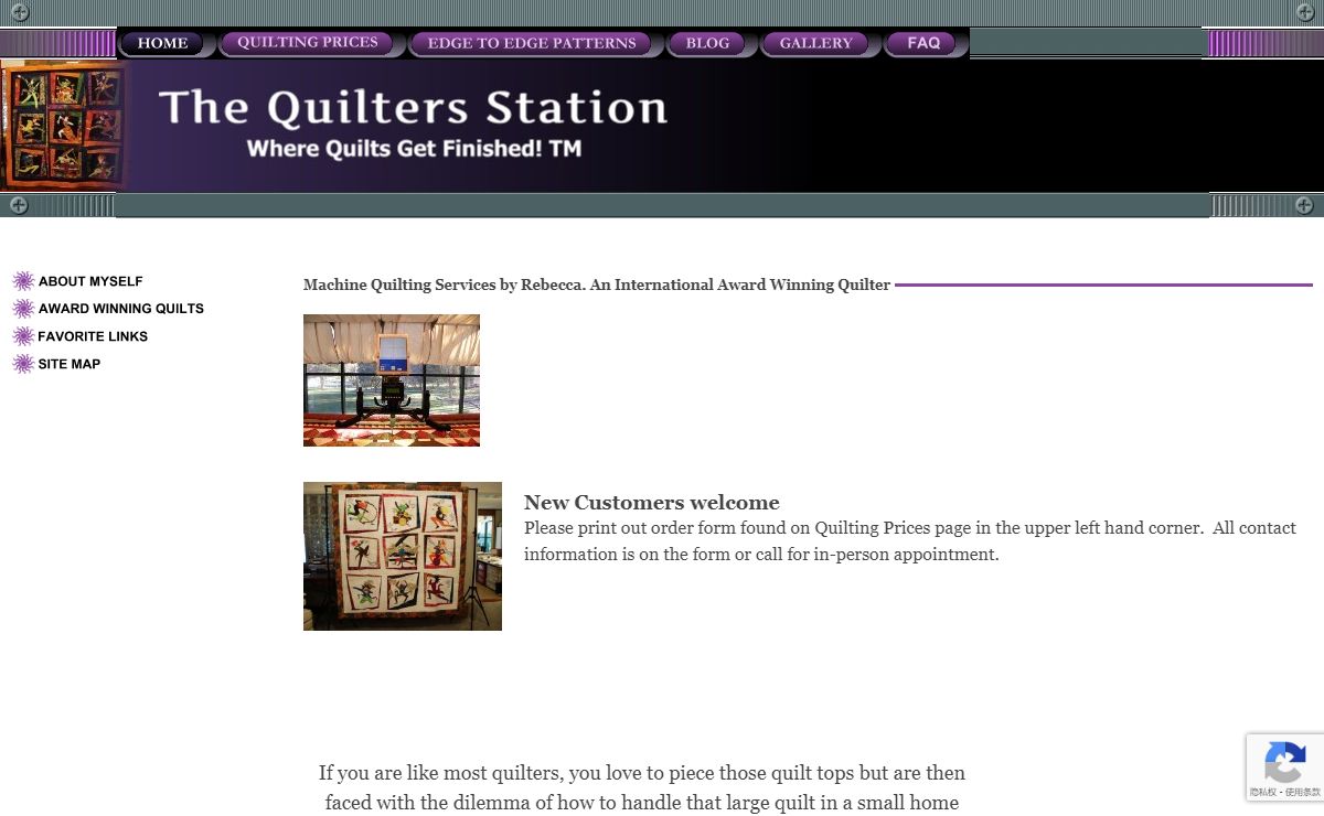 The Quilters Station - Where Quilts Get Finished! ™ - Machine Quilting Services, Long arm quilting, custom quilting