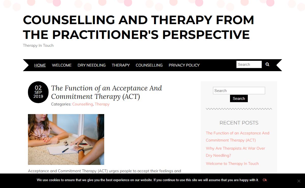 Counselling and Therapy From The Practitioner's Perspective – Therapy In Touch