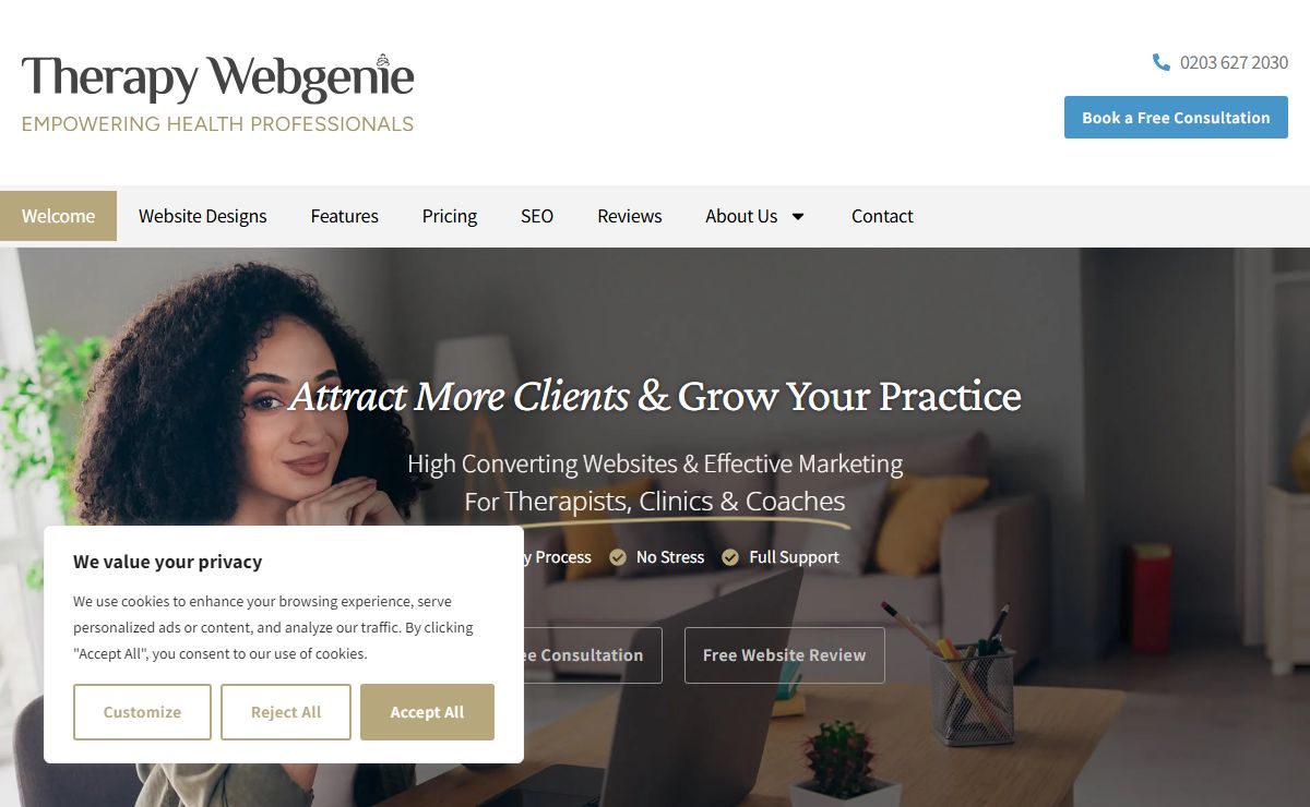 Websites for Therapists & Clinics | Therapy Webgenie