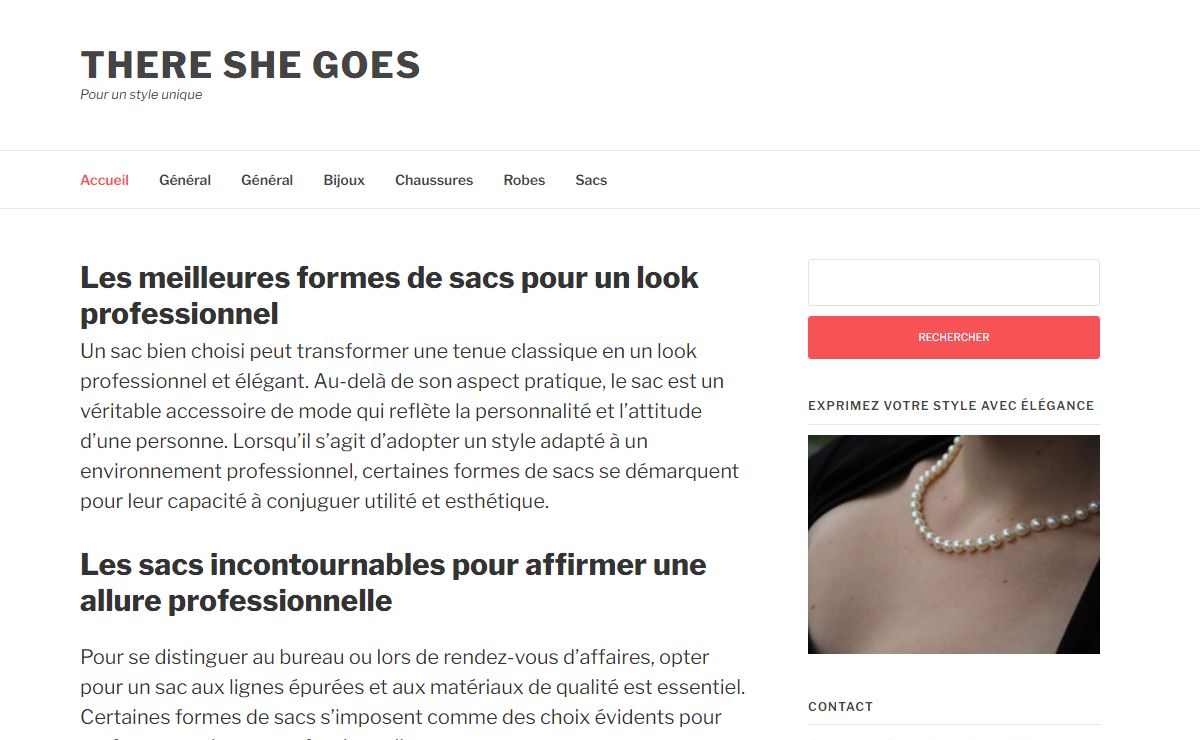 There She Goes – Pour un style unique