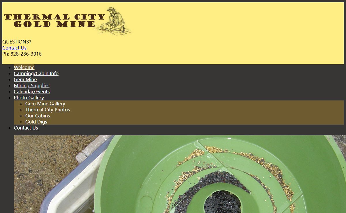 Thermal City Gold Mine | North Carolina Gem Mine