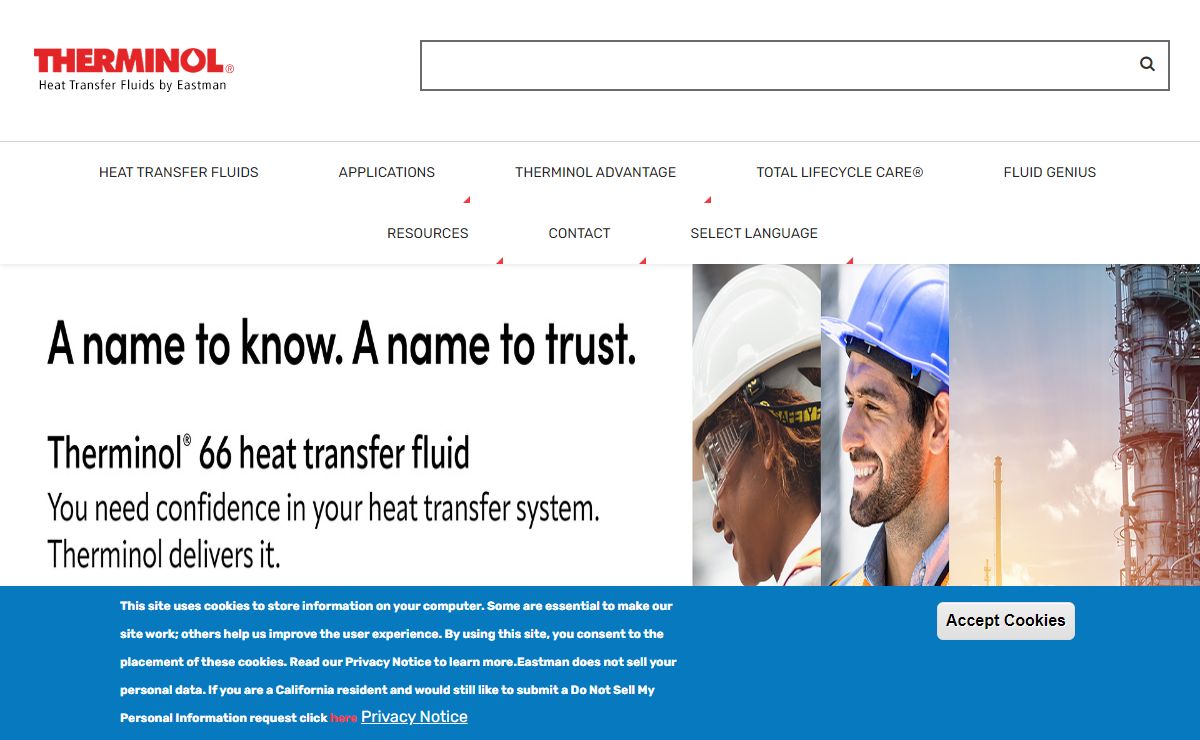Heat Transfer Fluids | Official Site | Therminol