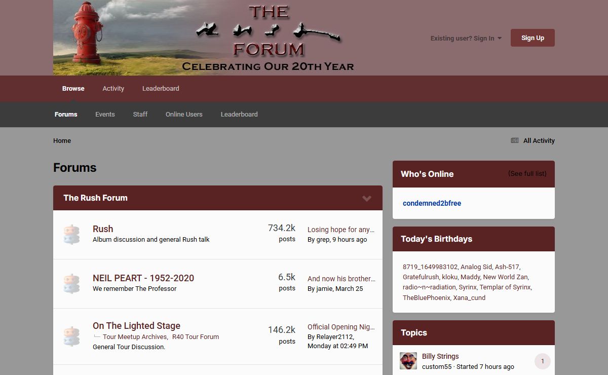 Forums - The Rush Forum