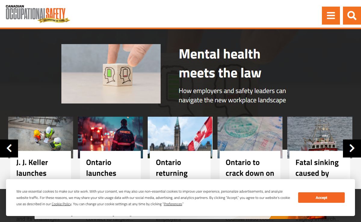 Canadian Occupational Safety: News for Professionals | Canadian Occupational Safety