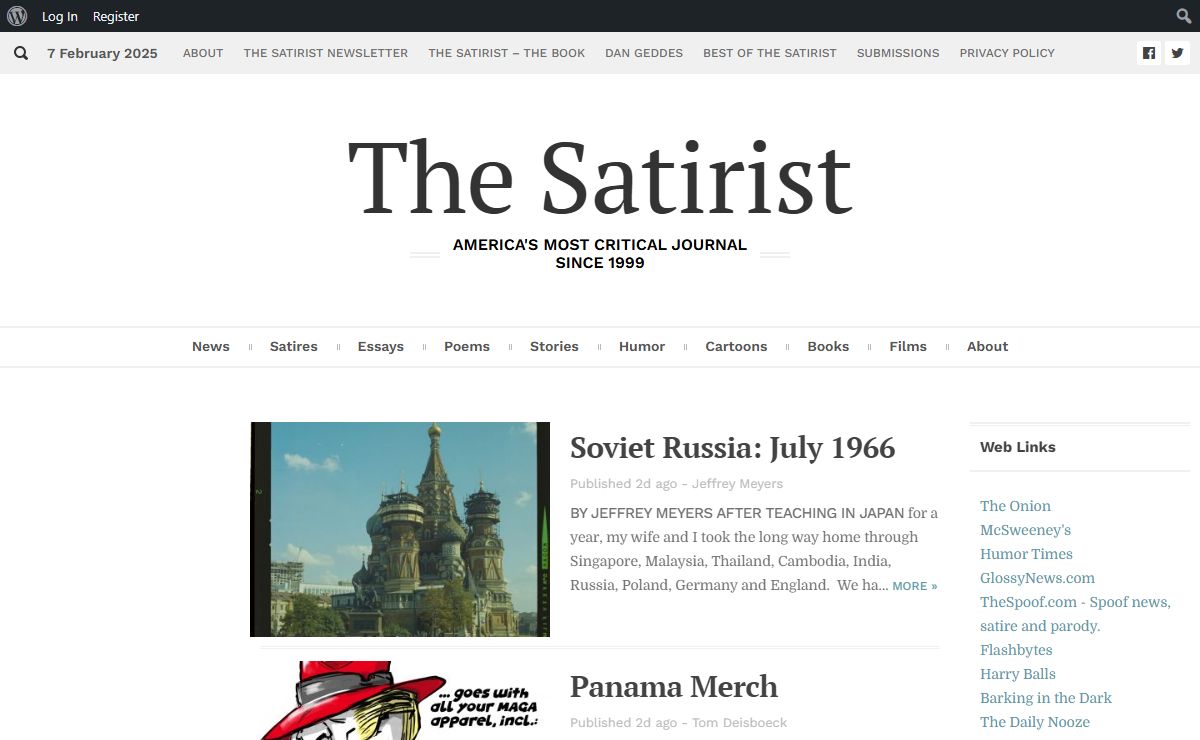 The Satirist – America's Most Critical Journal since 1999