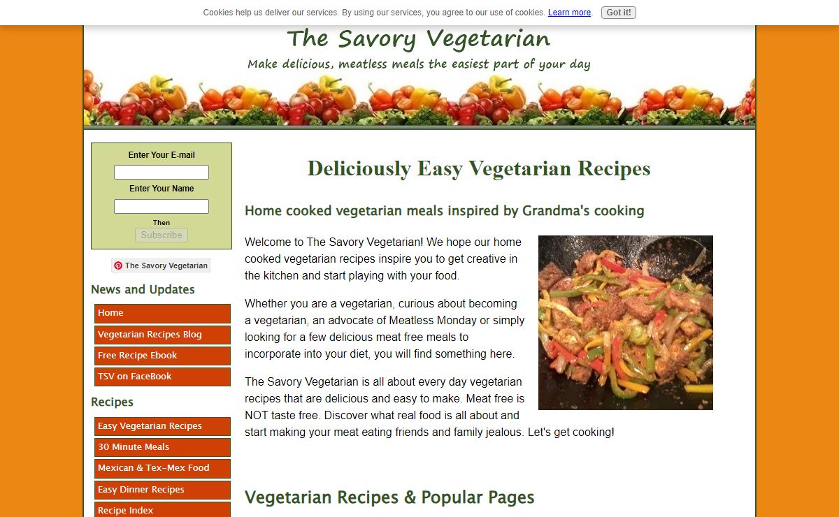 Deliciously Easy Vegetarian Recipes
