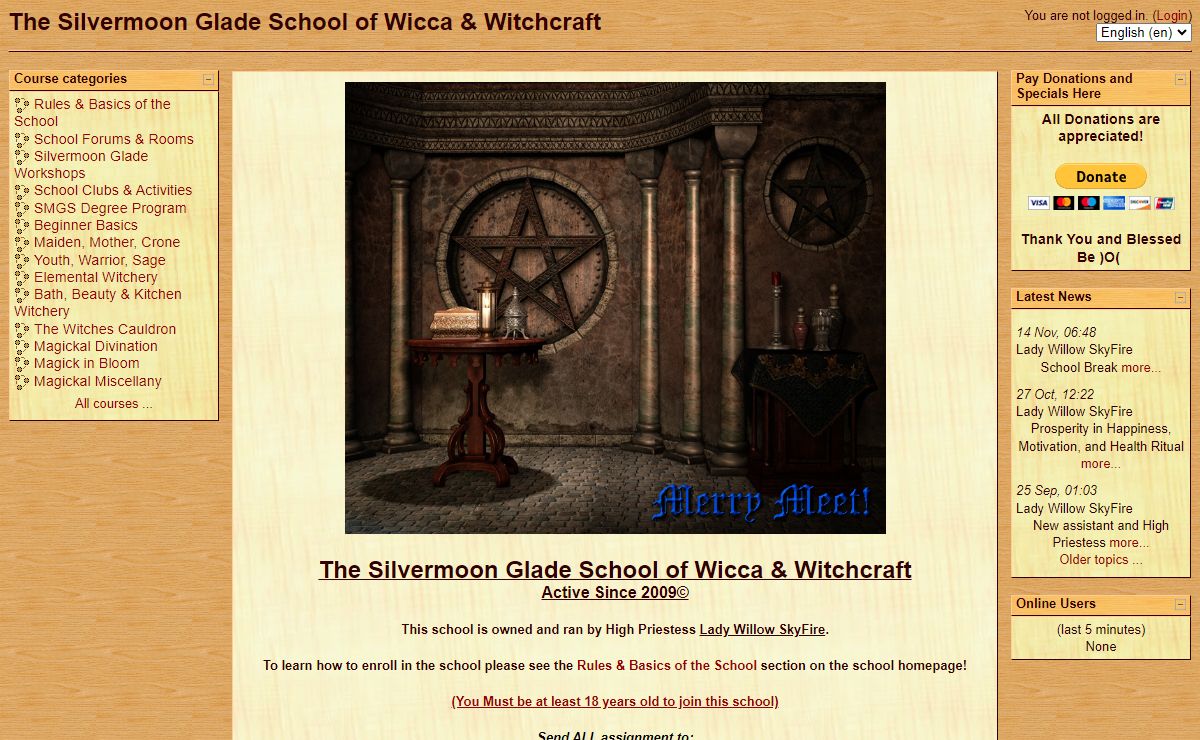 The Silvermoon Glade School of Wicca & Witchcraft