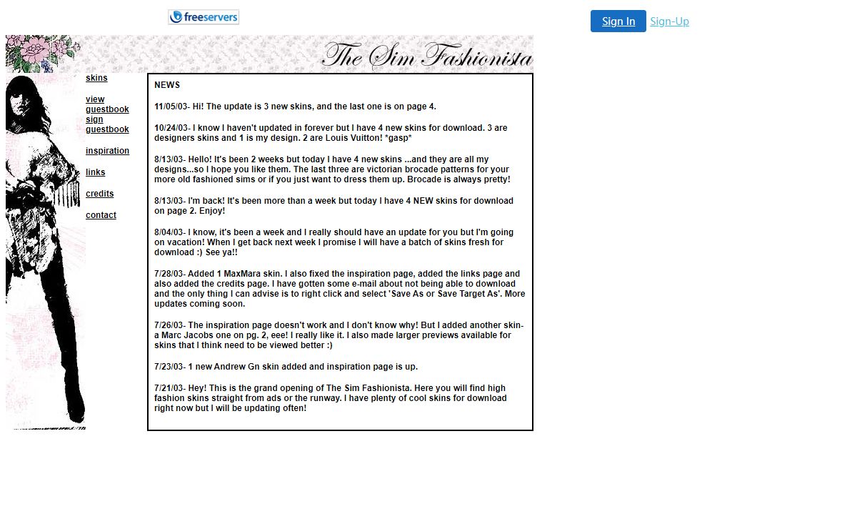 The Sim Fashionista