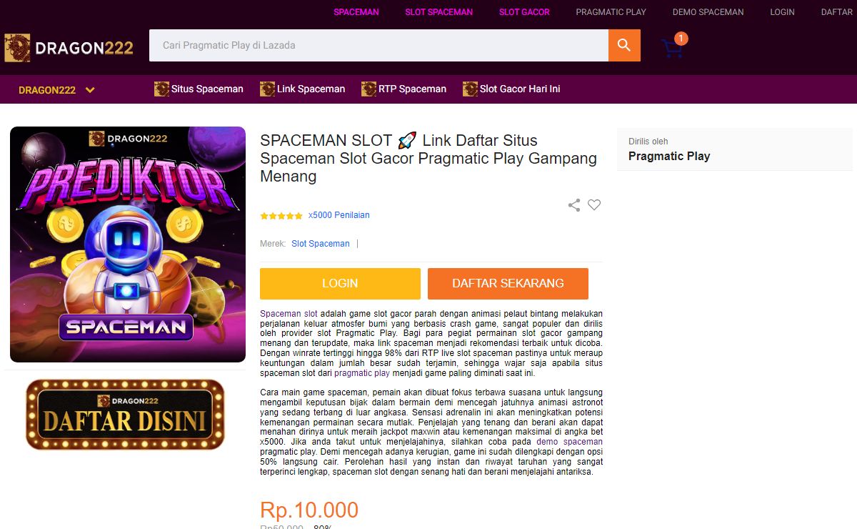SPACEMAN SLOT 🚀 Link Daftar Situs Spaceman Slot Gacor Pragmatic Play Gampang Menang