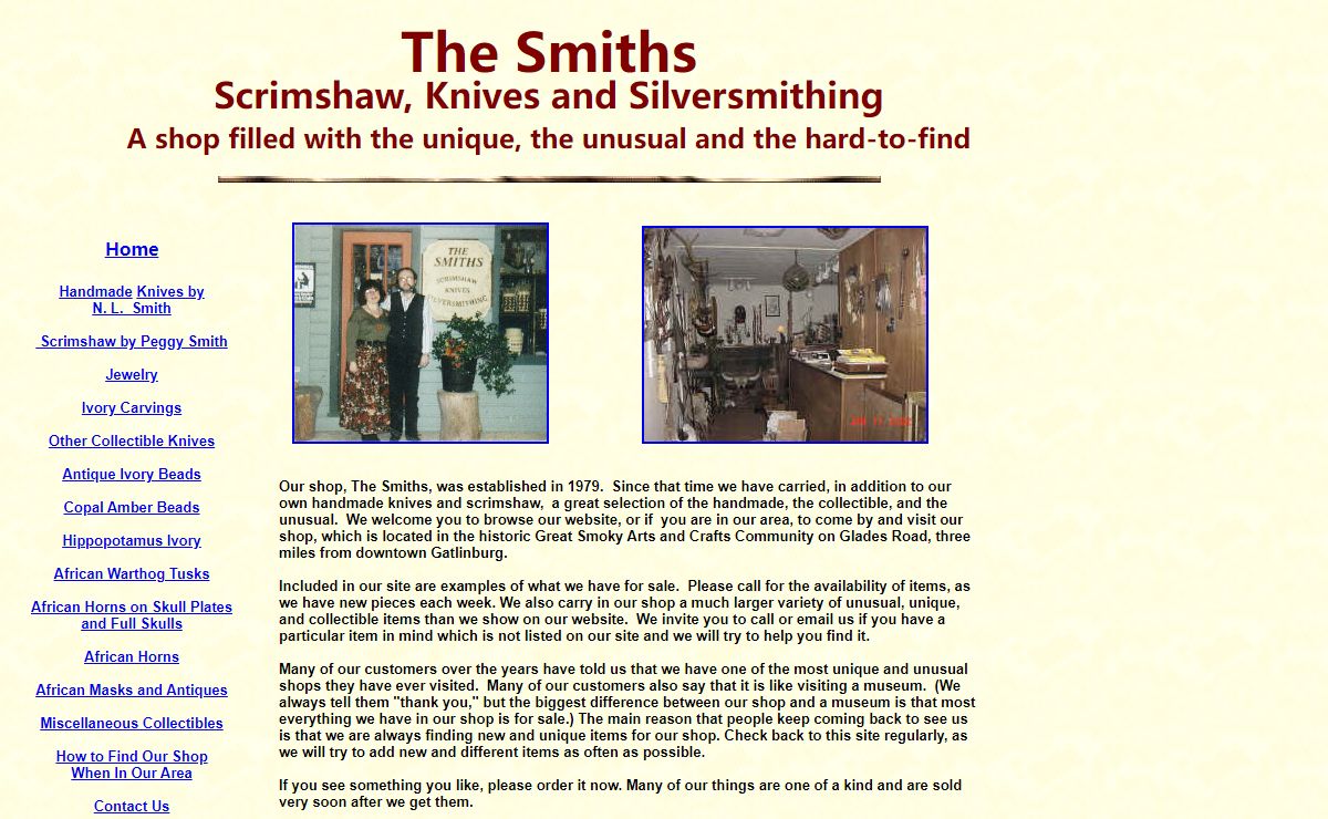 The Smiths: Scrimshaw, Knives, and Silversmithing
