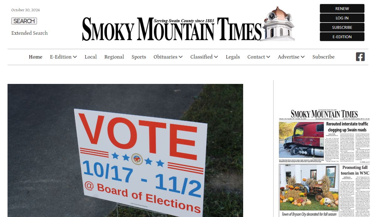 Smoky Mountain Times, Bryson City, North Carolina