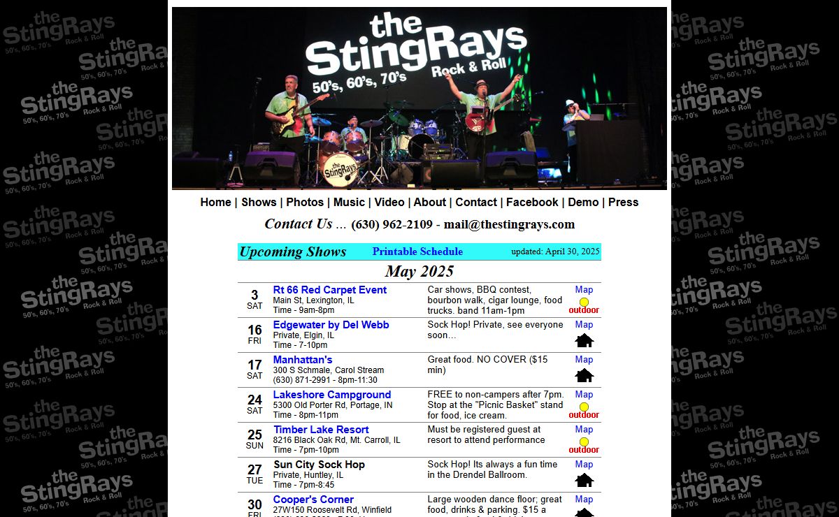 The StingRays - 50s, 60s, & 70s Rock & Roll Oldies Music