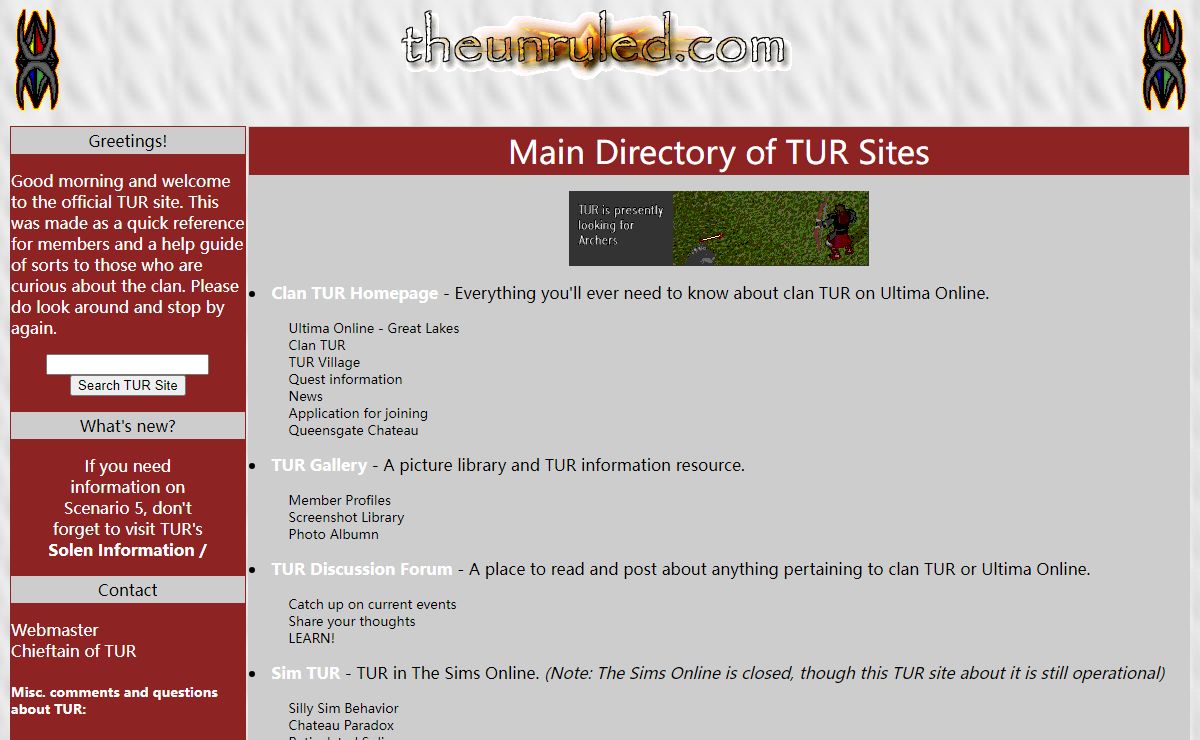 theunruled.com - The UnRuled - TUR - Ultima Online - Great Lakes