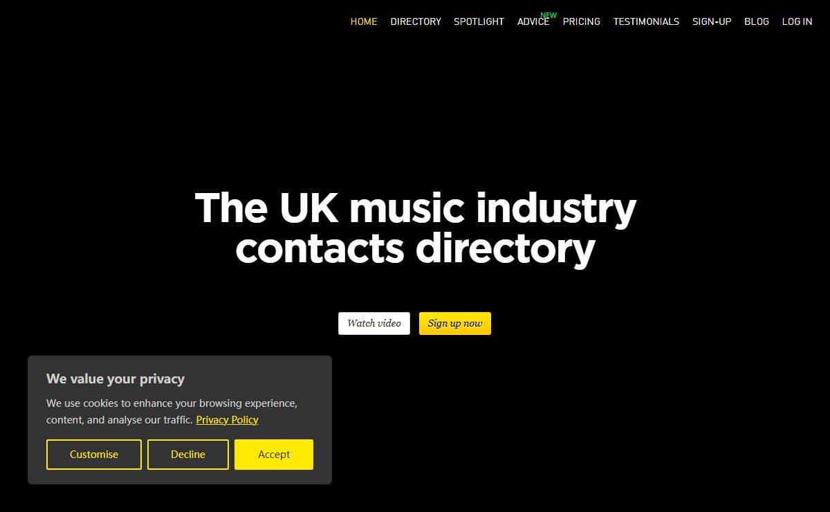 UK Music Industry Contacts Lists Database Directory Online - The Unsigned Guide