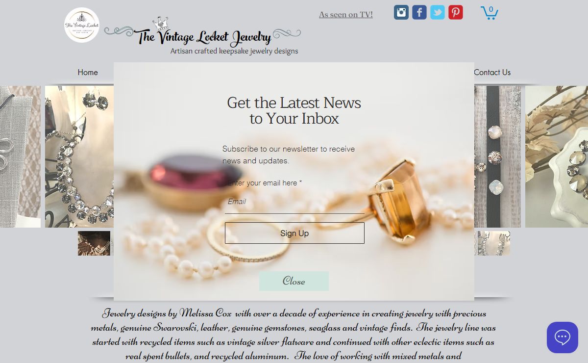 The Vintage Locket Handcrafted Artisan Jewelry 10 East 1st Street West Jefferson, NC 28694