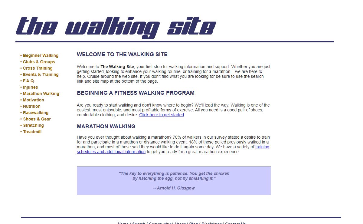 THE WALKING SITE