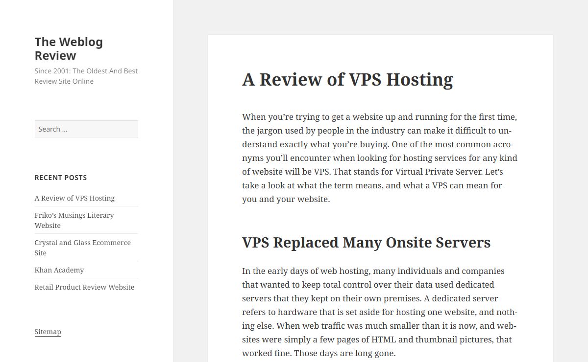 The Weblog Review - Since 2001: The Oldest And Best Review Site Online