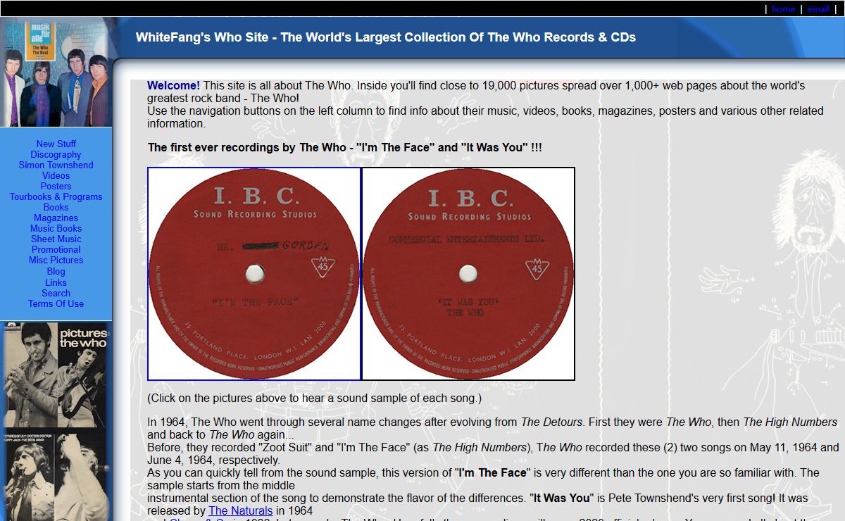 The Who | WhiteFang's Who Site - The World's Largest Collection of The Who's Records & CDs
