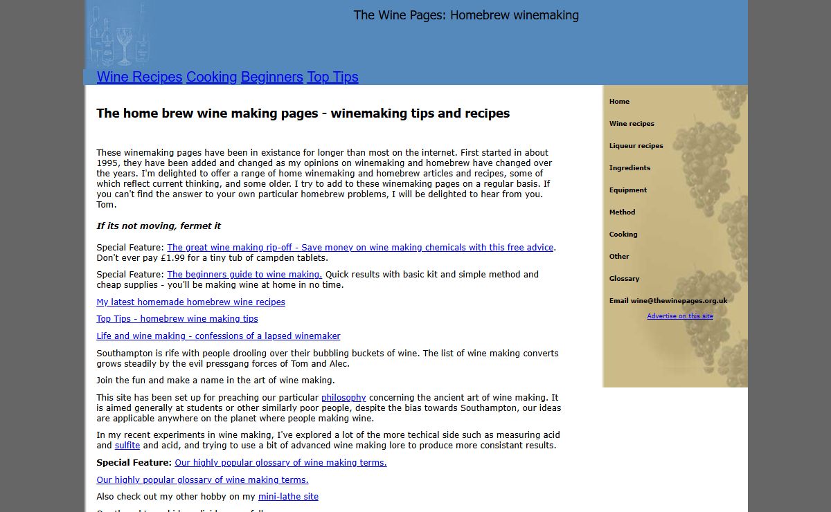 The WineMaking Pages - HomeBrew and wine making