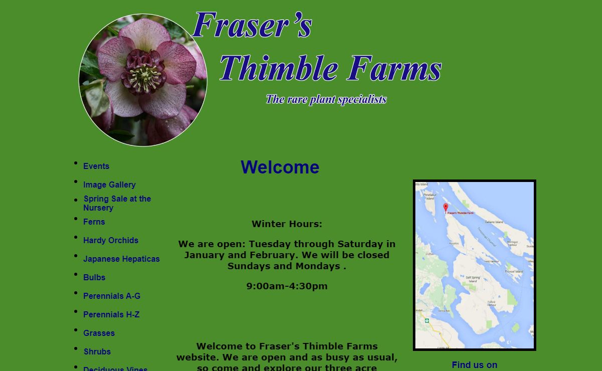 Fraser's Thimble Farms - Rare and Native Plant Nursery