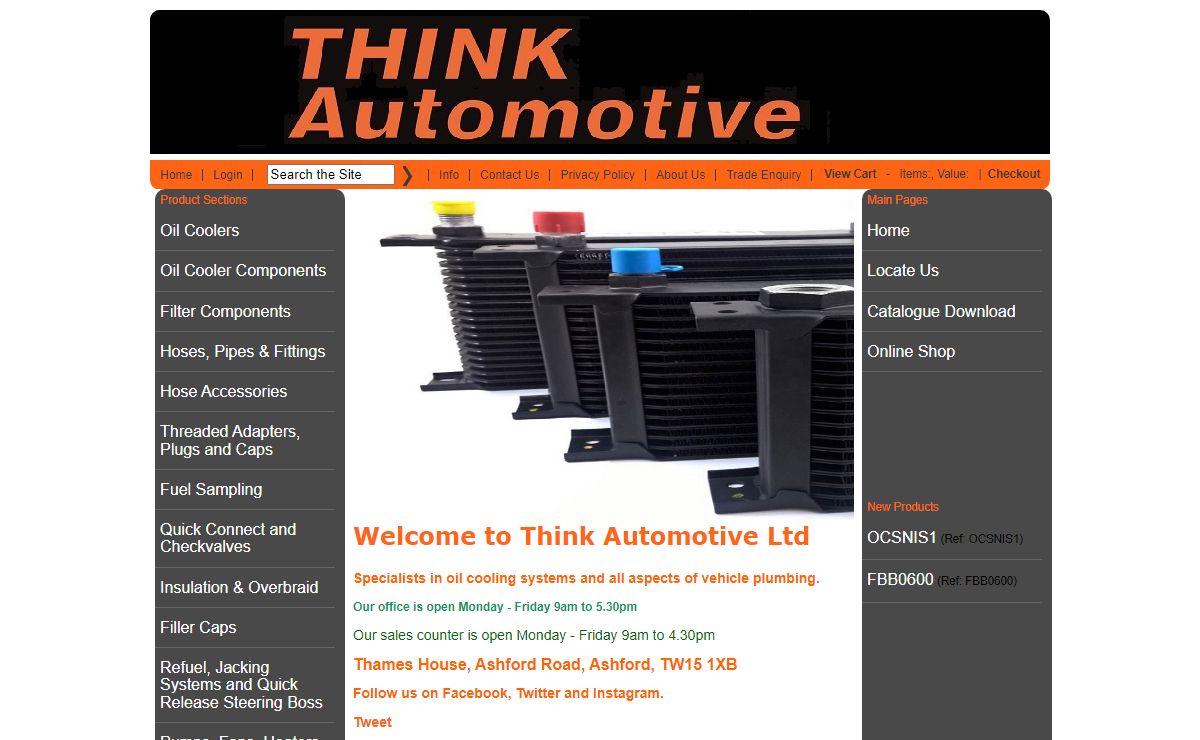 Welcome Think Automotive - bespoke automotive plumbing.