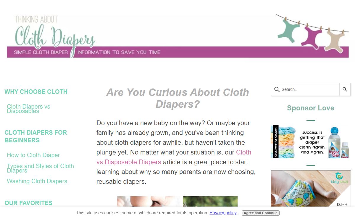 Thinking About Cloth Diapers | Home Page
