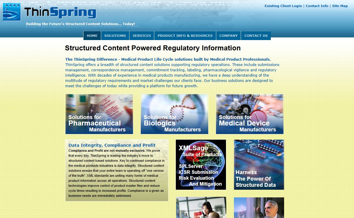FDA Structured Product Labeling - SPL | Software and Conversion Services Including SPL, SPM, PLR, REMS, LDR, ICSR, FAERS, EMDR and ECTD | Structured Content Authoring - SCA | FDA and CESG Submission Services - AS2 | Health Canada - HC | Thinspring