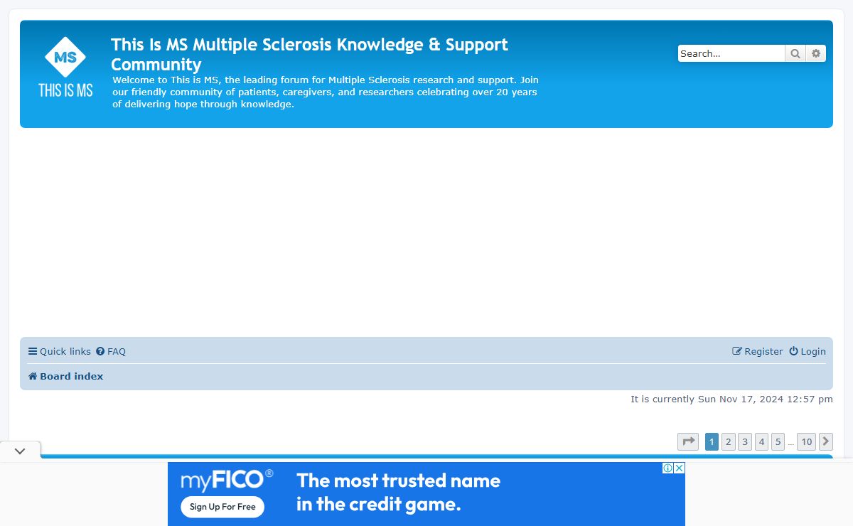 This Is MS Multiple Sclerosis Knowledge & Support Community - Index page