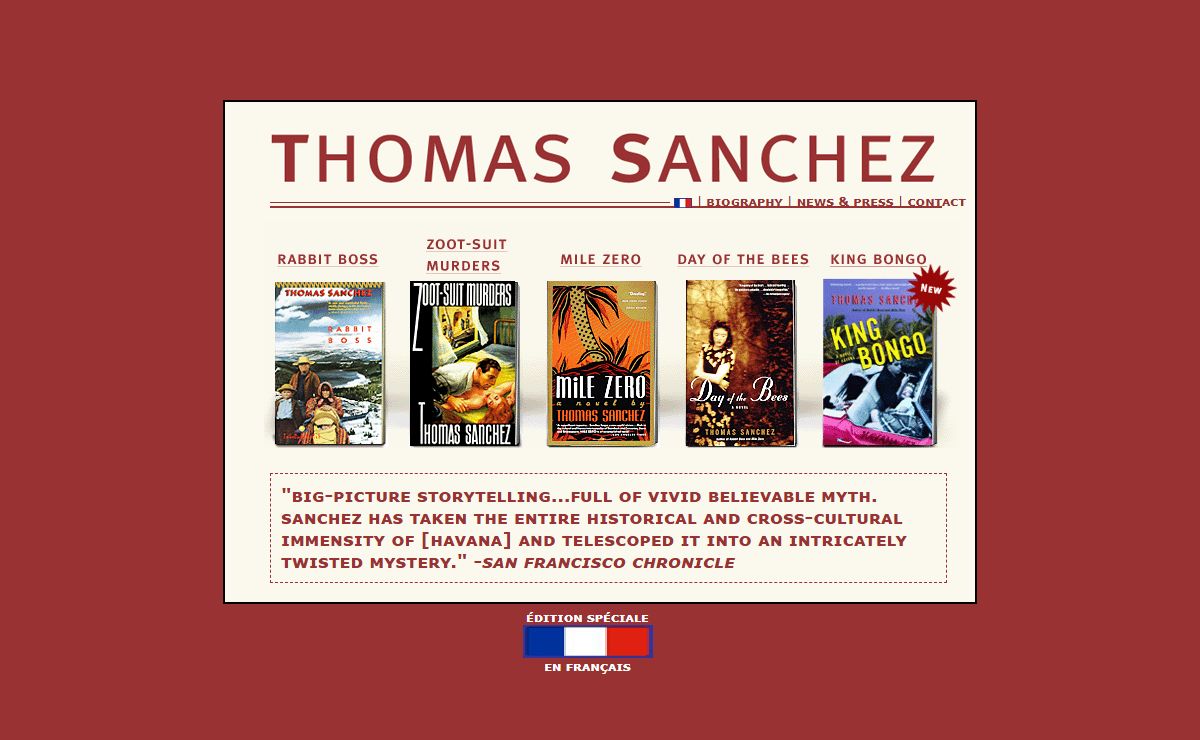 Official Home Page of Novelist Thomas Sanchez