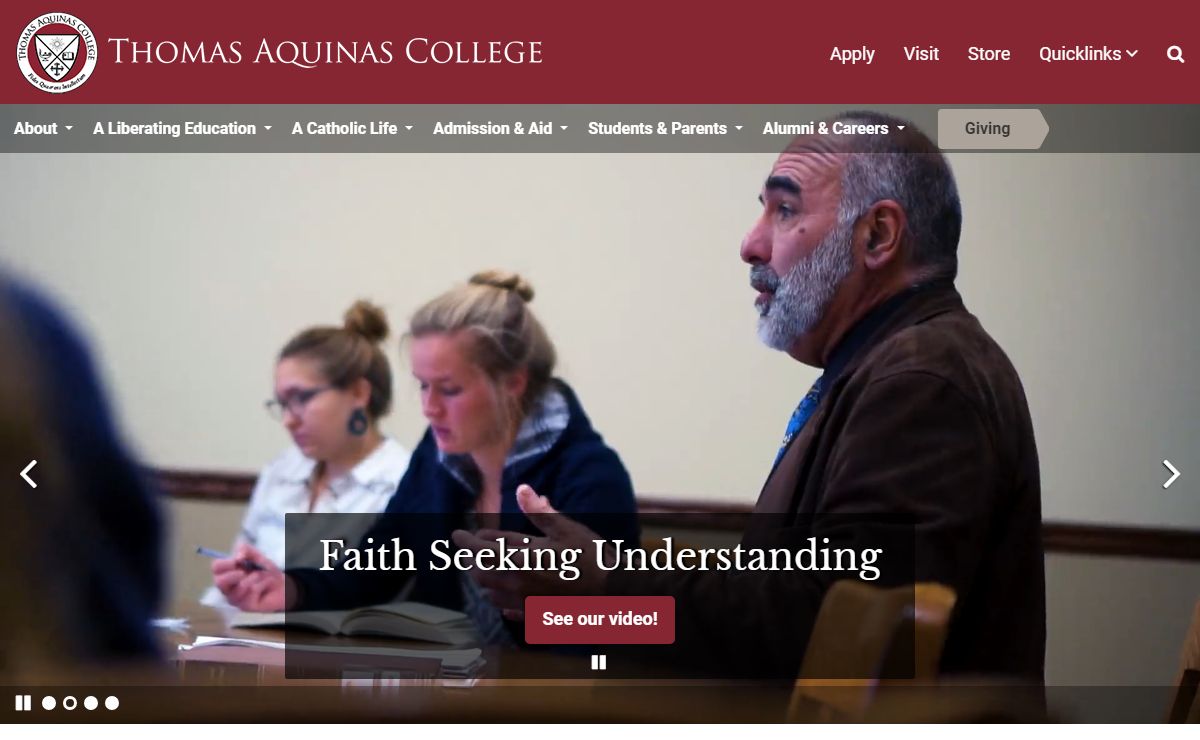 Home | Thomas Aquinas College
