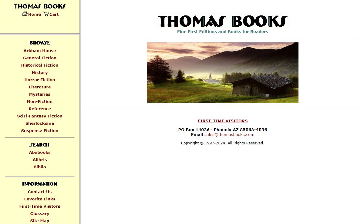 THOMAS BOOKS | FINE FIRST EDITIONS AND BOOKS FOR READERS