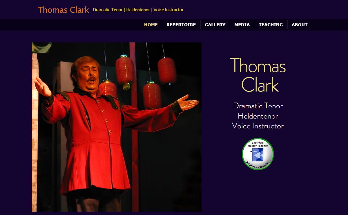 Welcome to thomasclarktenor.com