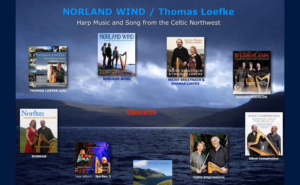 NORLAND WIND / Thomas Loefke Harp Music and Song from the Celtic Northwest