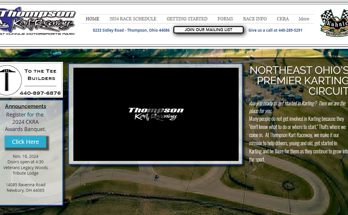 Thompson Kart Raceway - Home
