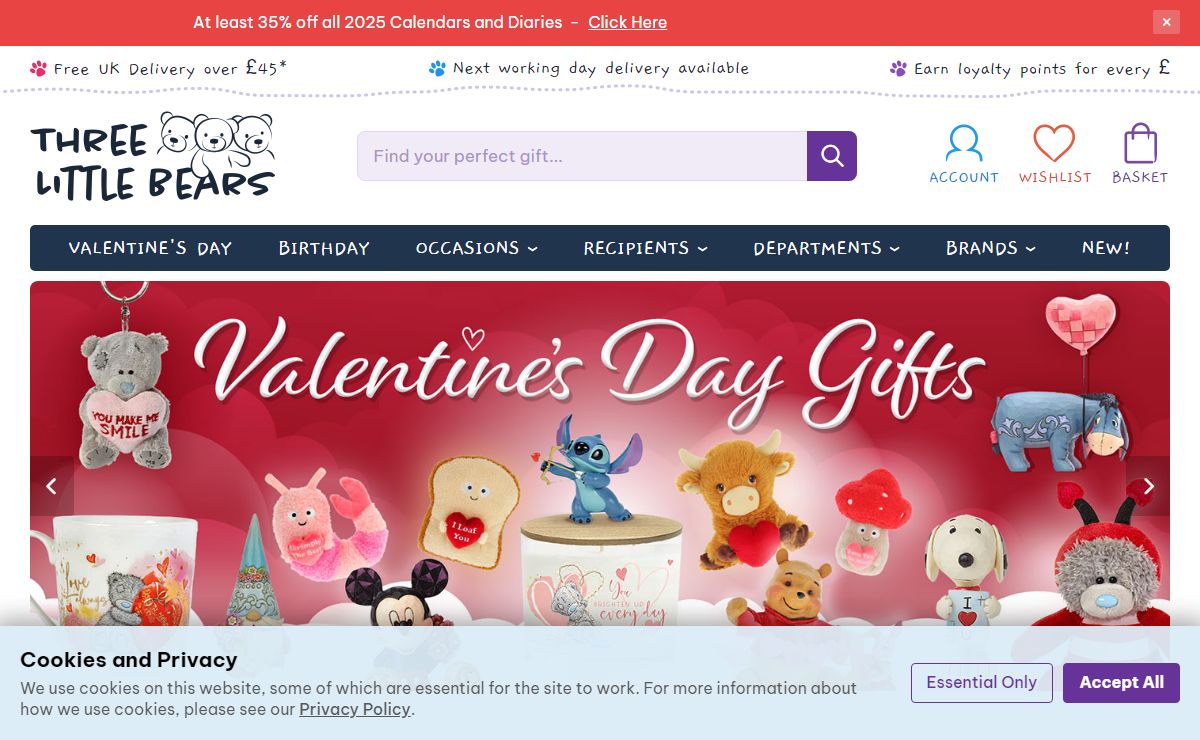 Three Little Bears Shop for Georgous Gifts, Home accessories & Beauty - threelittlebears.co.uk