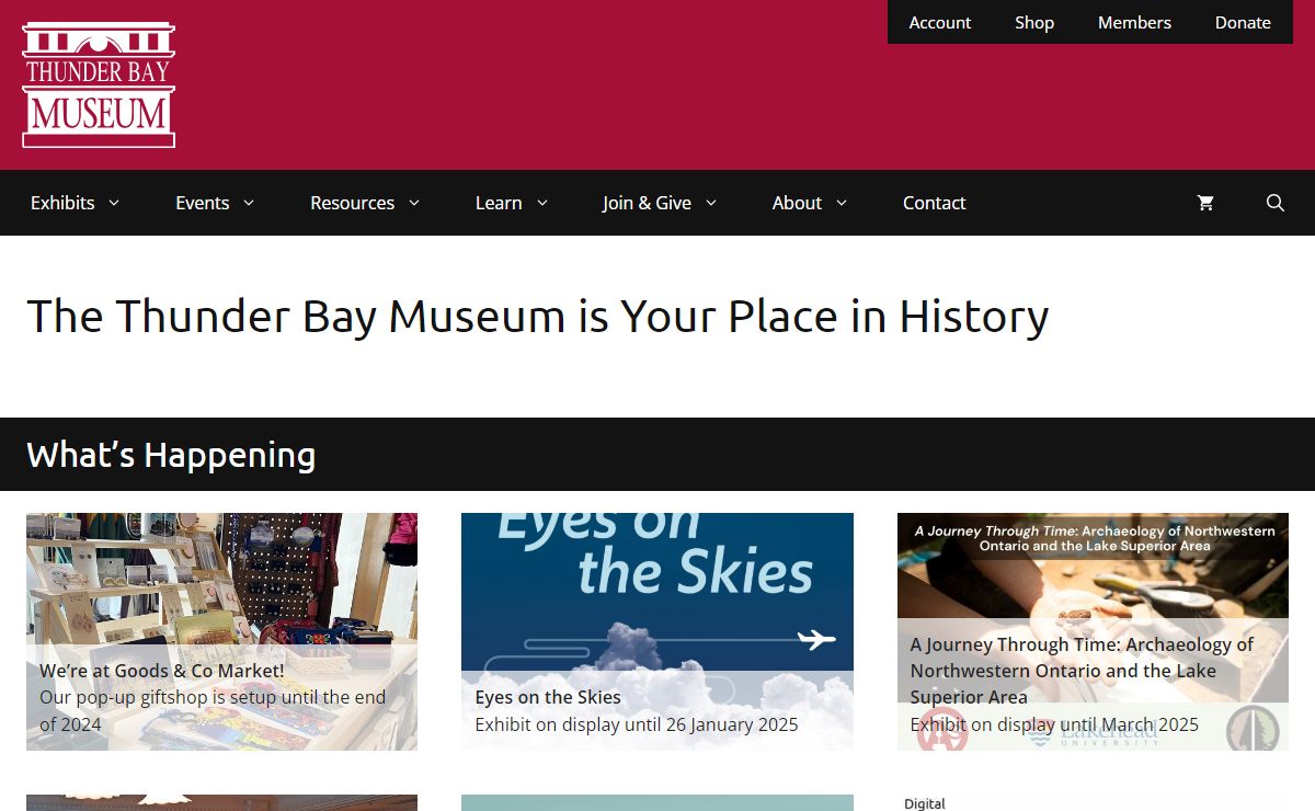 The Thunder Bay Museum is Your Place in History