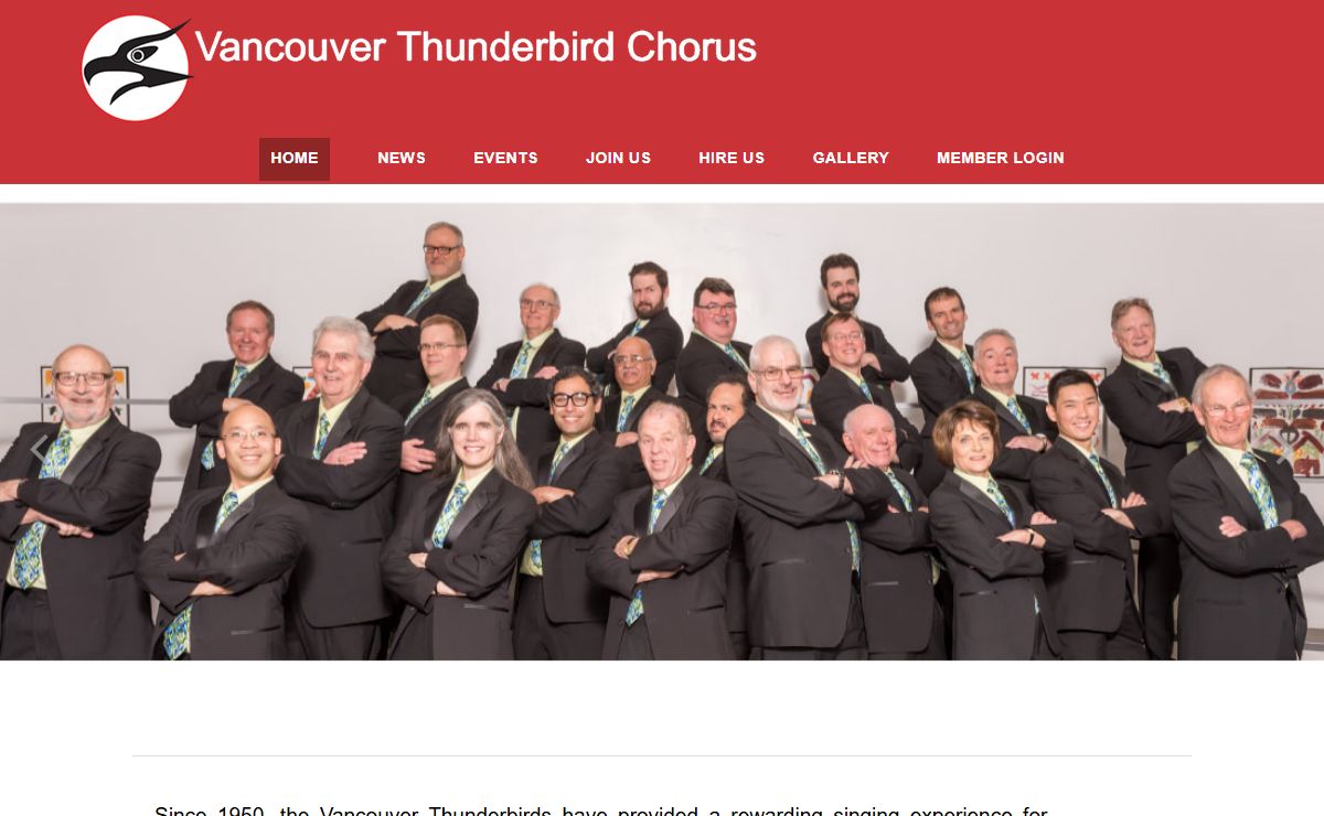 Vancouver Thunderbird Chorus - Vancouver Thunderbirds Chorus - Barbershop, A Cappella, Harmony Singers